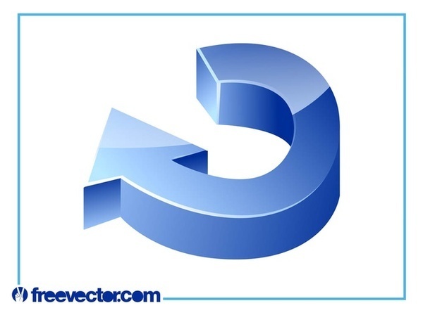 3D Arrow Free Vector
