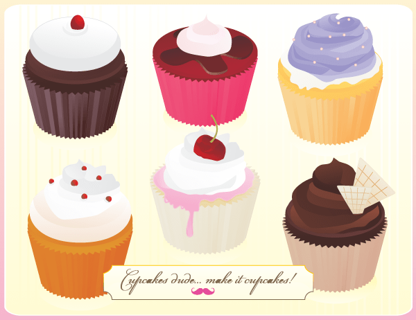 Free Vector Cupcakes