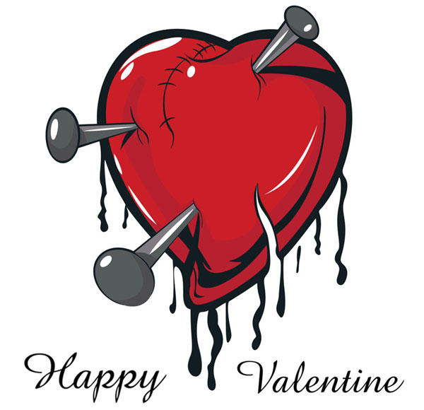 Heart with blood vector