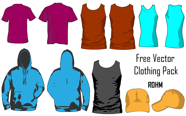 Free Vector T-Shirt Apparel Template Pack
