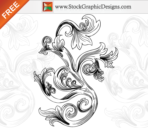 Free Floral Vector Graphics Elements