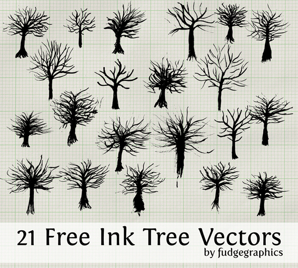 Free Ink Tree Vectors