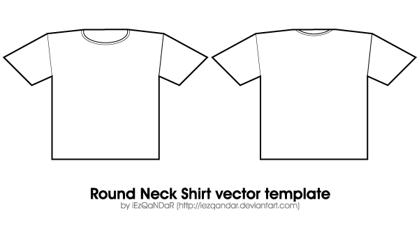 Vector Round Neck Shirt Template