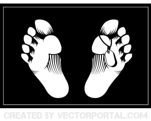 Dead Man Feet Vector Image
