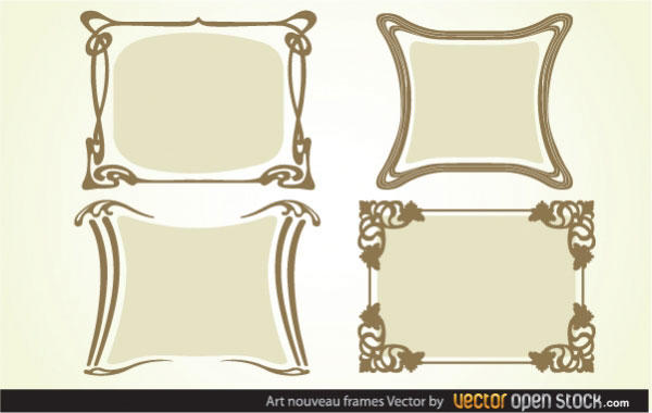 Free Art Nouveau Frames Vector