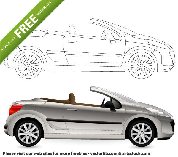 Free Vector Cabriolet Car