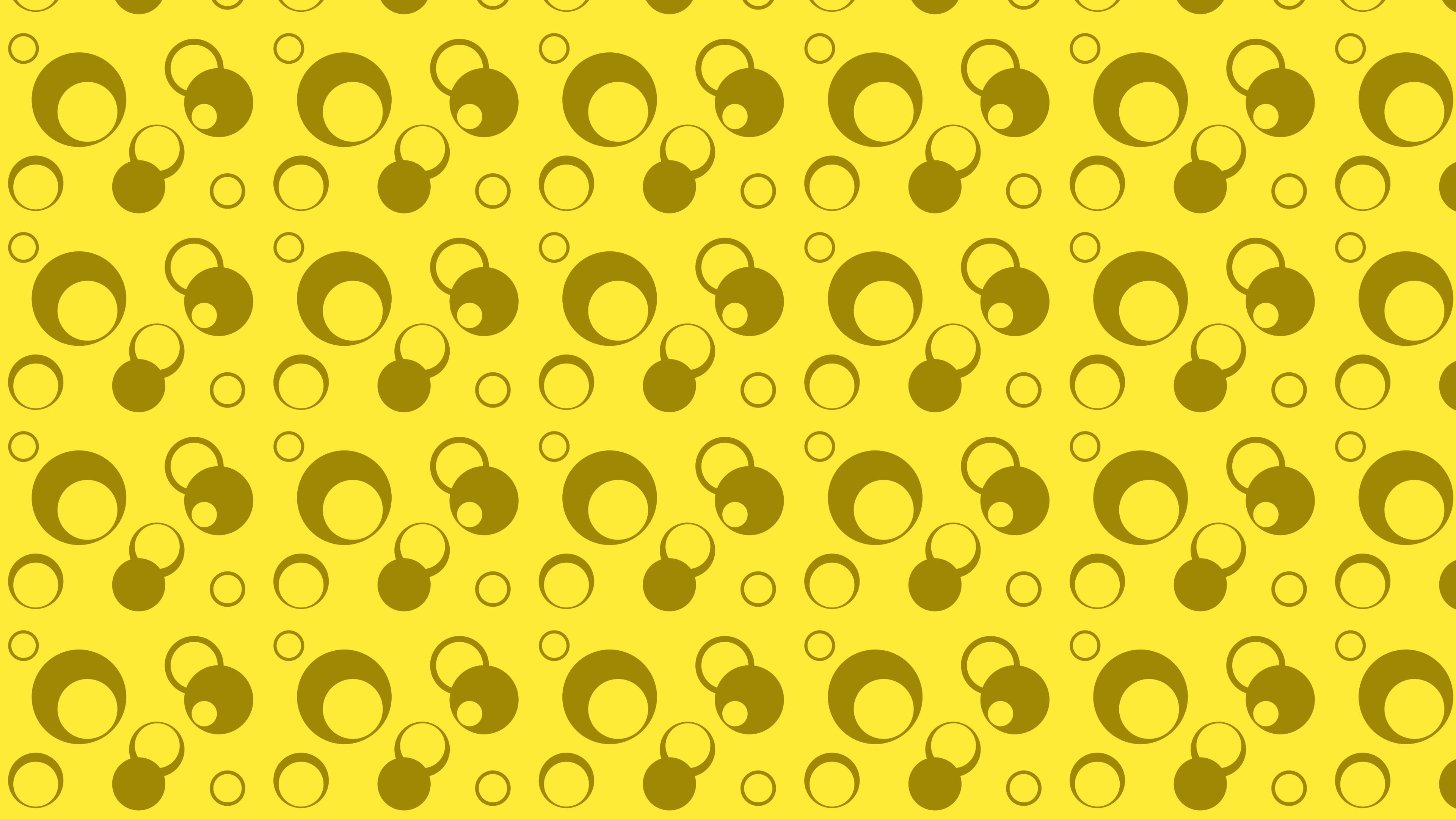 Free Download Yellow Seamless Geometric Circle Background Pattern