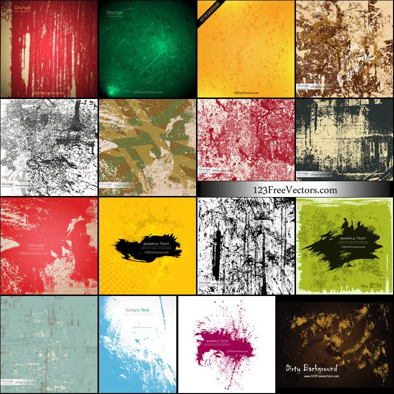 Free Grunge Texture Backgrounds Vector Pack