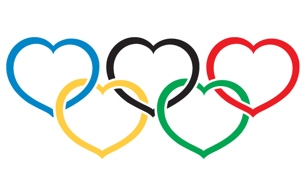 Heart Olympics symbol Vector
