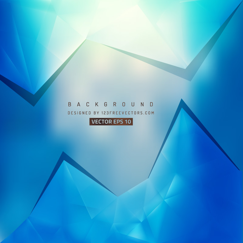 Abstract Blue Polygonal Triangular Background