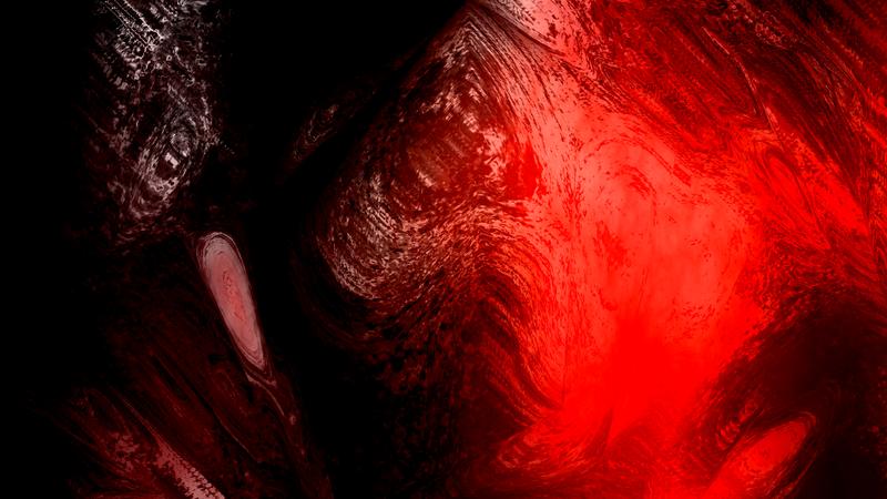 Swirling Red and Black Abstract