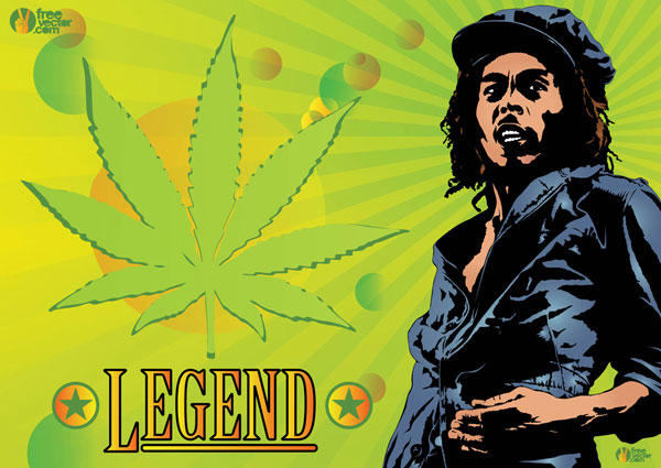 Bob Marley Legend Vector Art