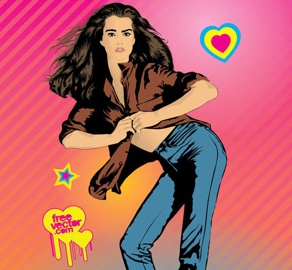 Brooke Shields Vector Art