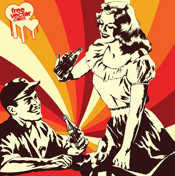 Vintage Coca-Cola Poster Vector