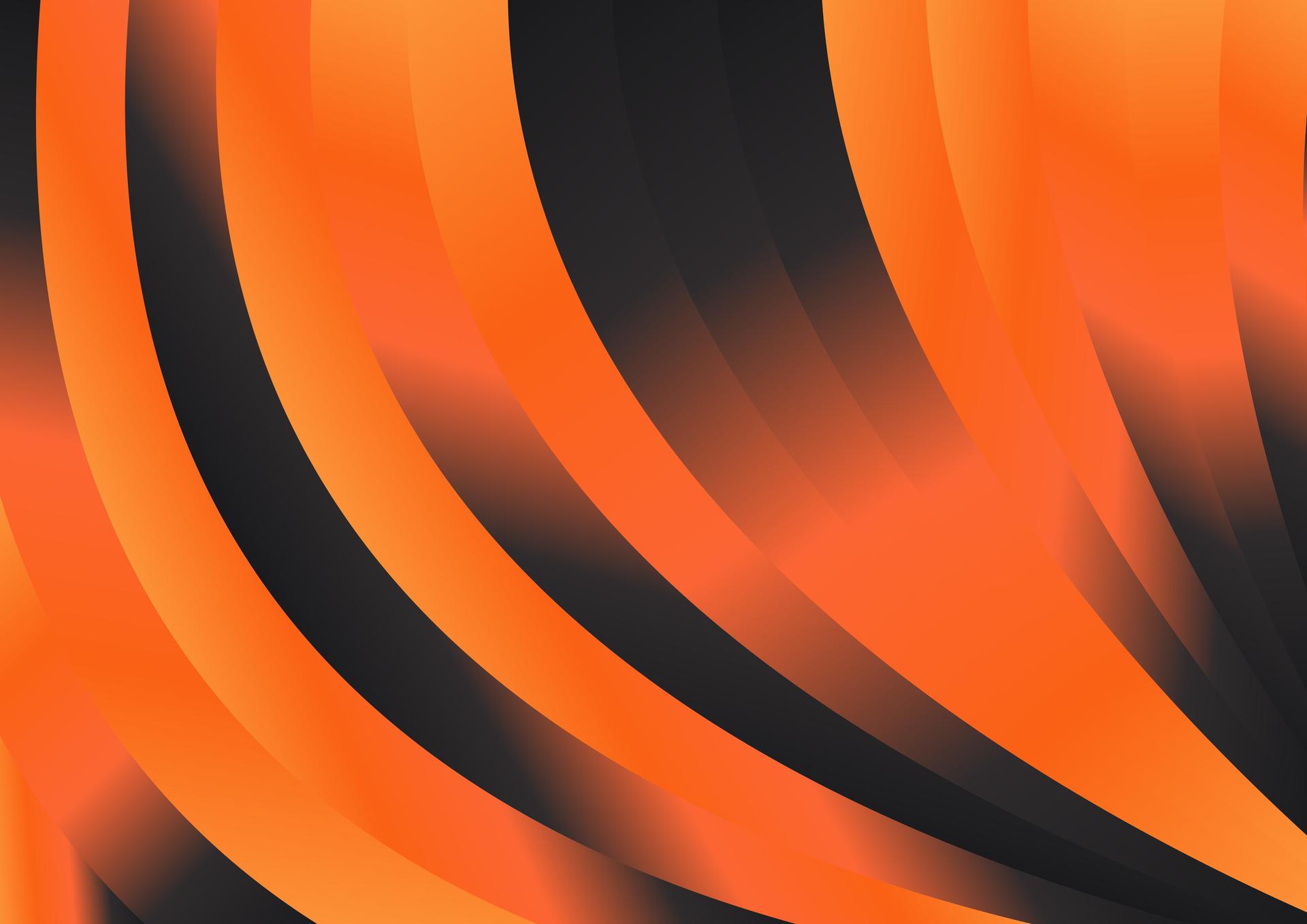 Orange and Black Abstract