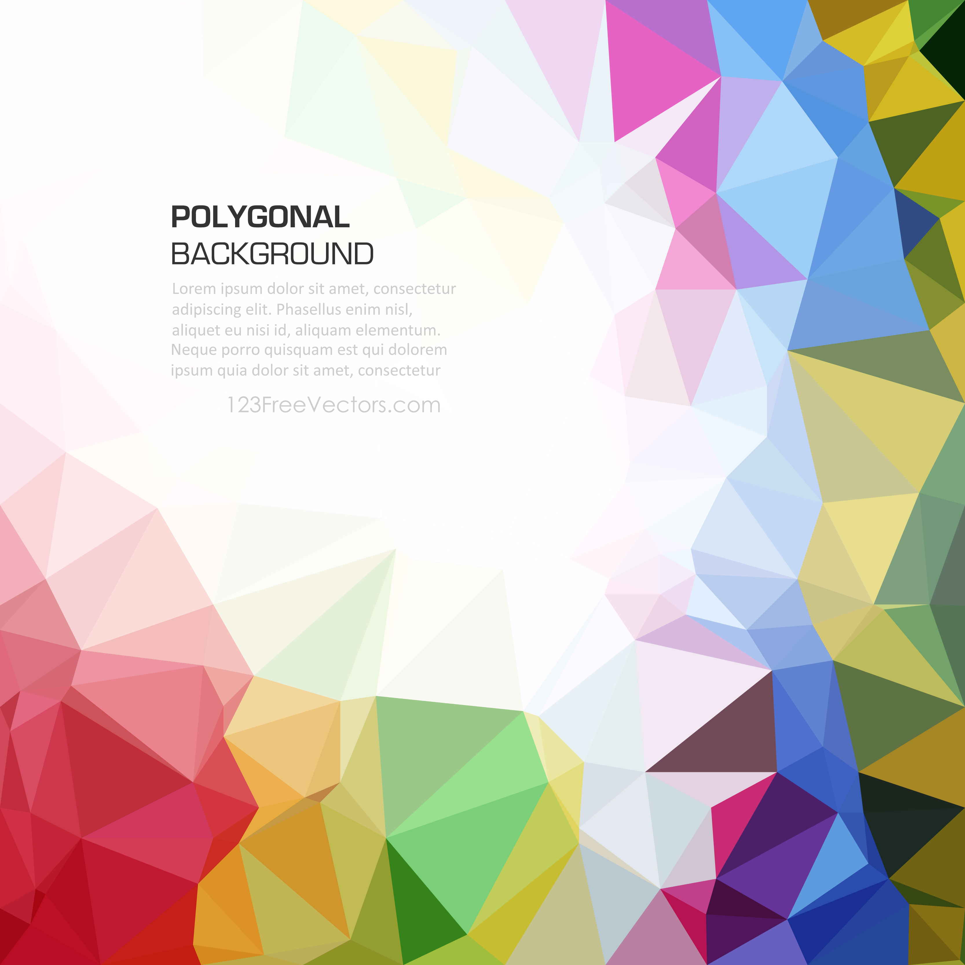 Colorful Polygonal Triangular Background Template