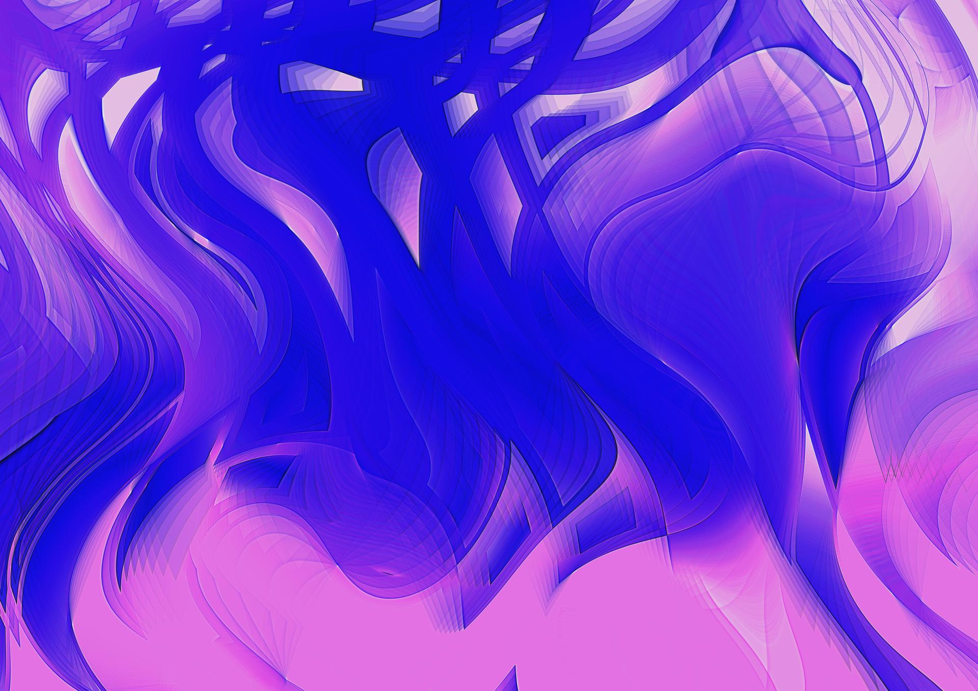 Abstract Blue and Pink Swirls