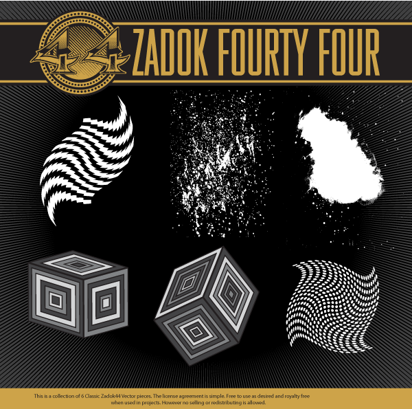 Free Vector Cube and Grunge Elements
