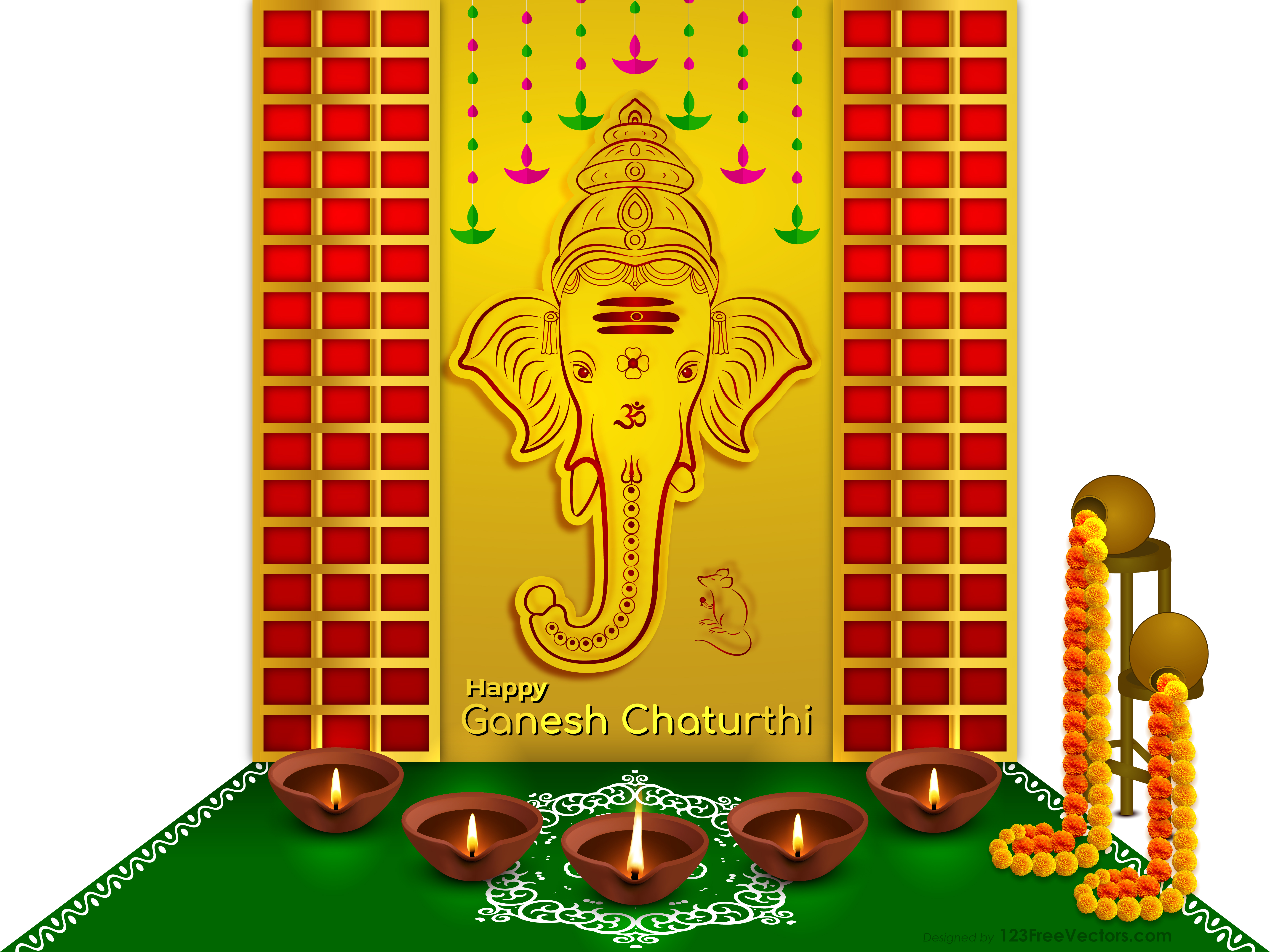 Ganesh Chaturthi Background Design