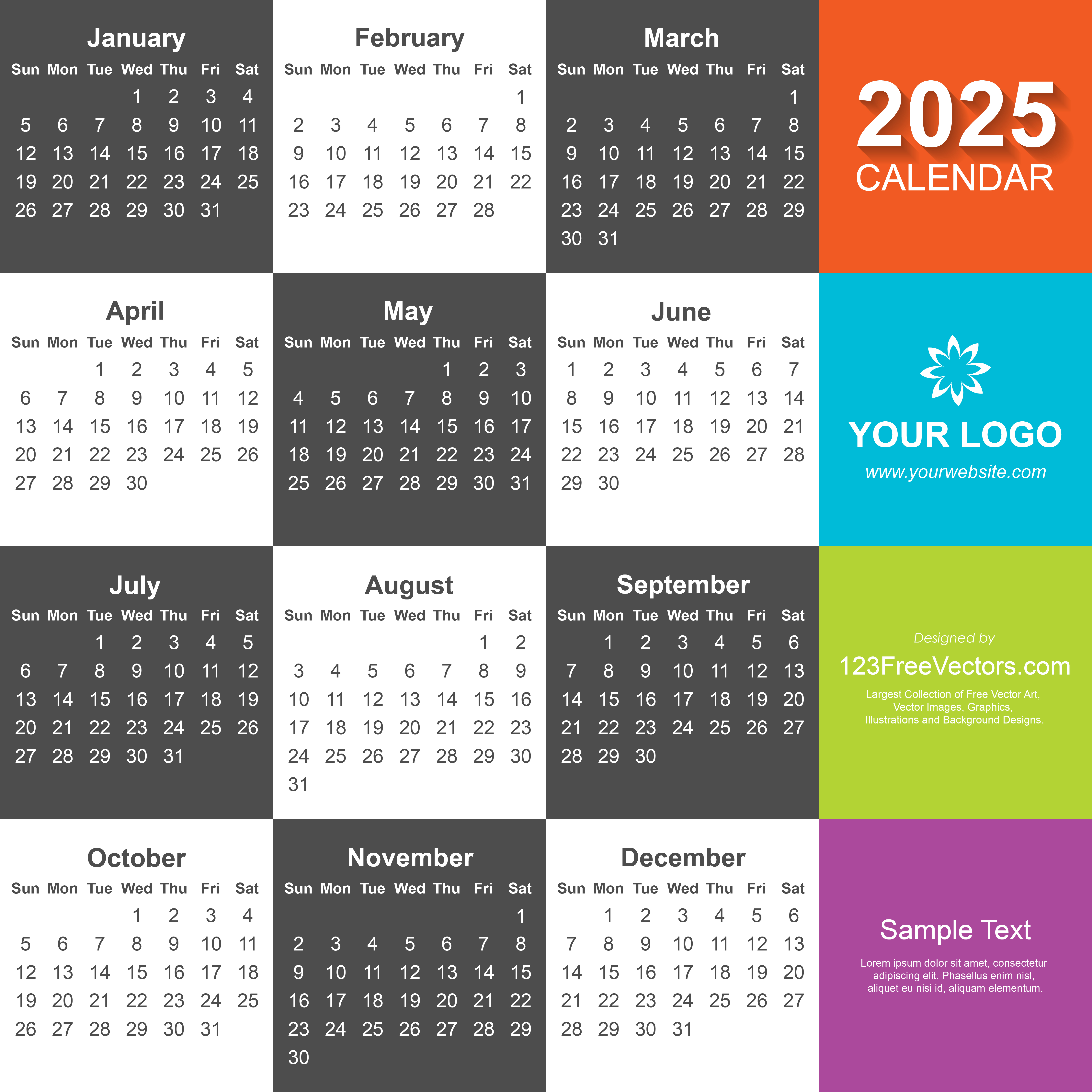 Free Download Calendar 2025