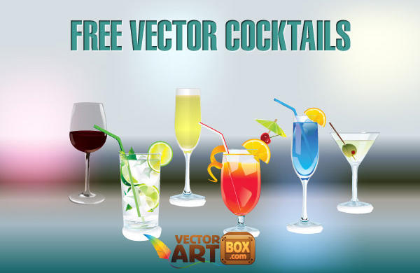Free Vector Cocktail Glasses