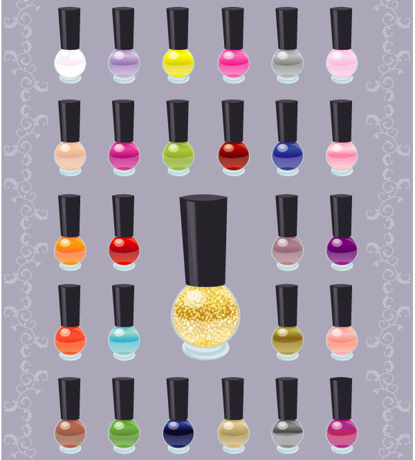 Nail Polish Color Vector Free