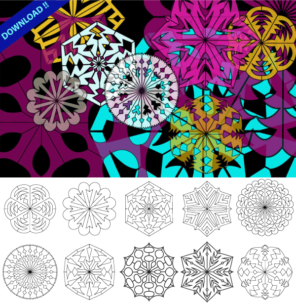 Christmas Decorations Snowflakes Vector