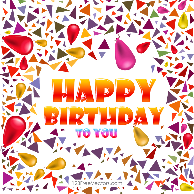 Free Happy Birthday Background Vector