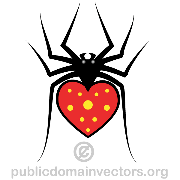 Heart Spider Vector Art