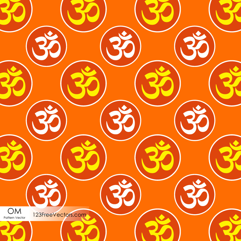 Hindu Om Symbol Pattern Background