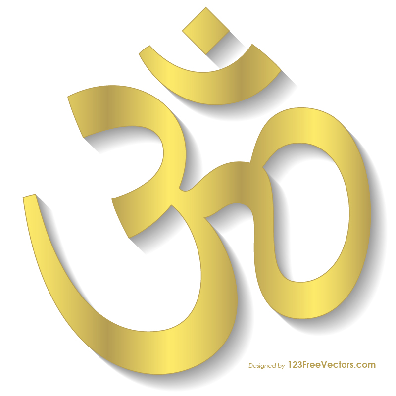 Gold Ohm Symbol Design