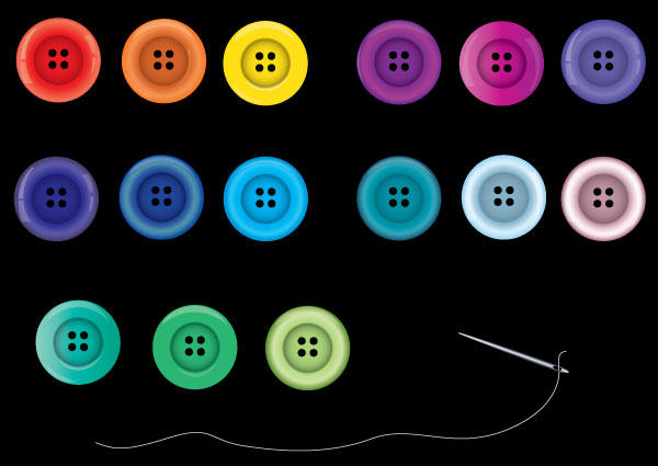 Free Sewing Buttons Vector