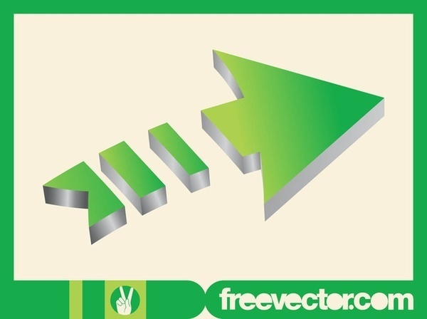 3D Arrow Layout Free Vector