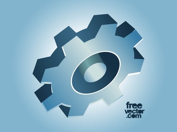 3D Gear Free Vector