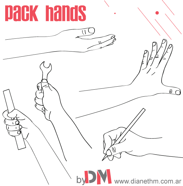 Working Hands Vector Image Free