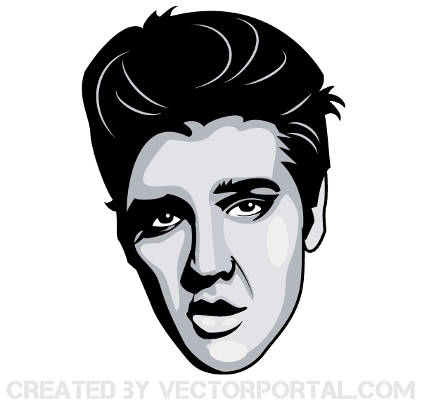 Elvis Presley Vector Portrait Image