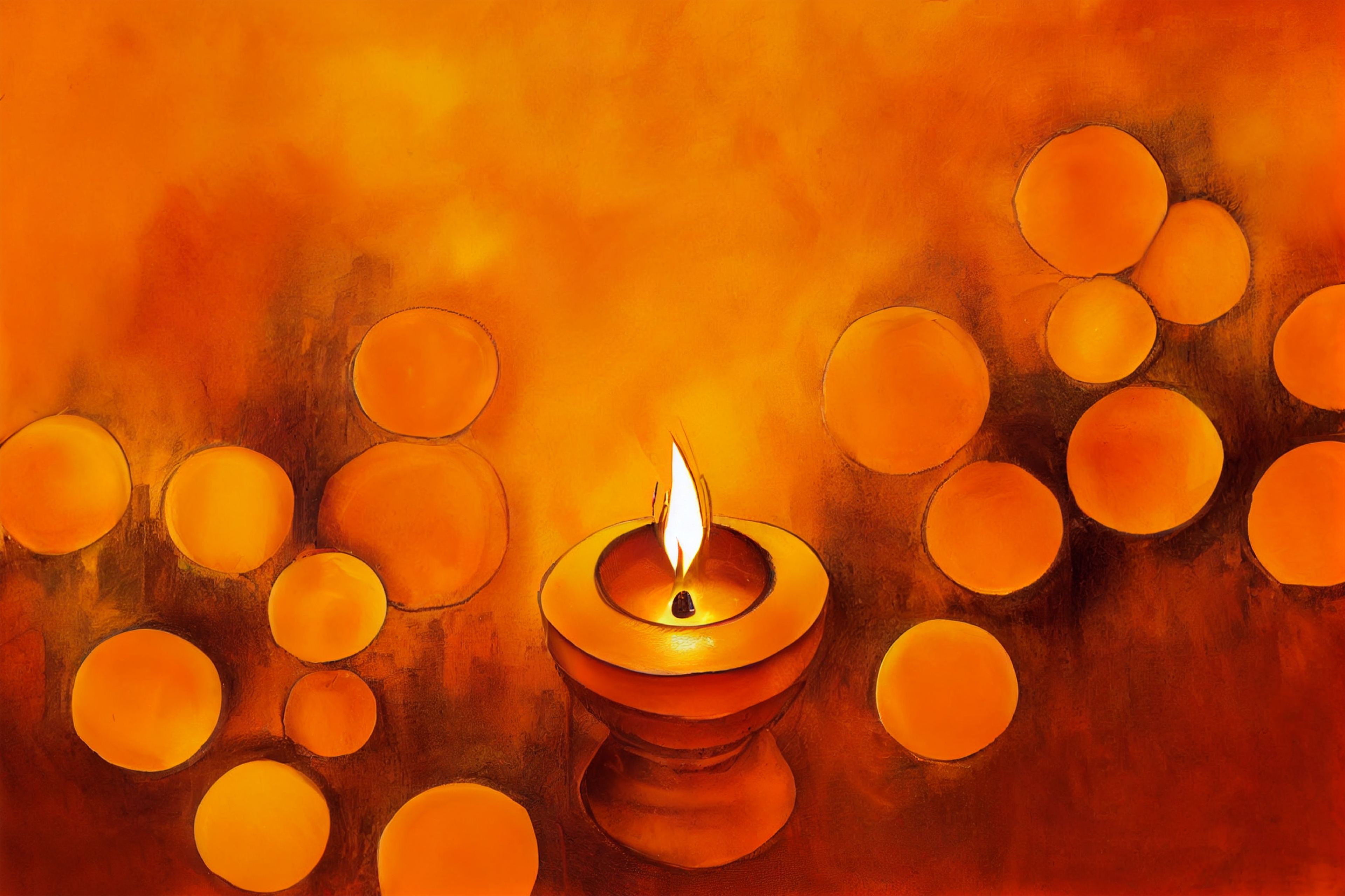 Orange Happy Diwali Image