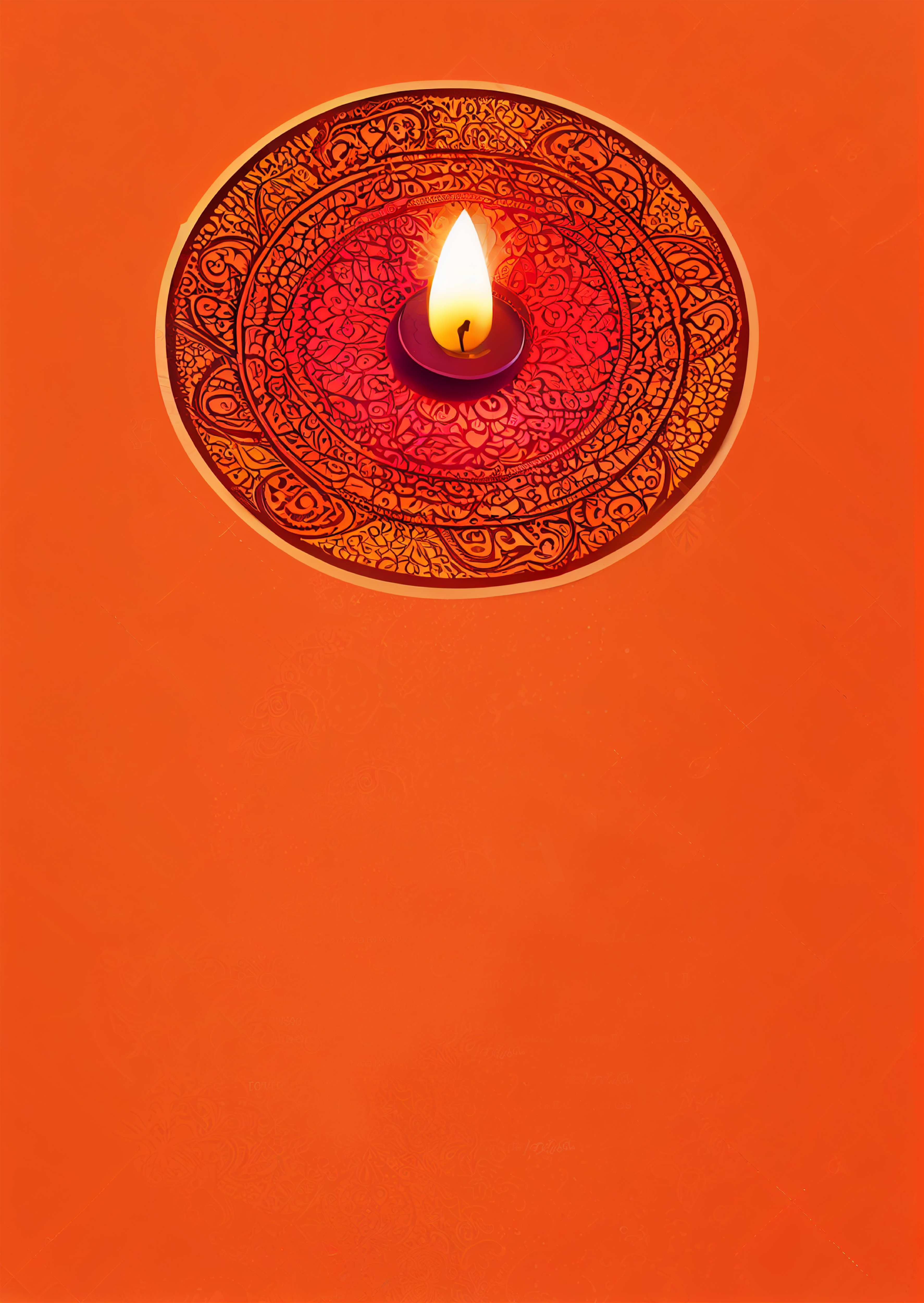 Orange Happy Diwali Orange Poster