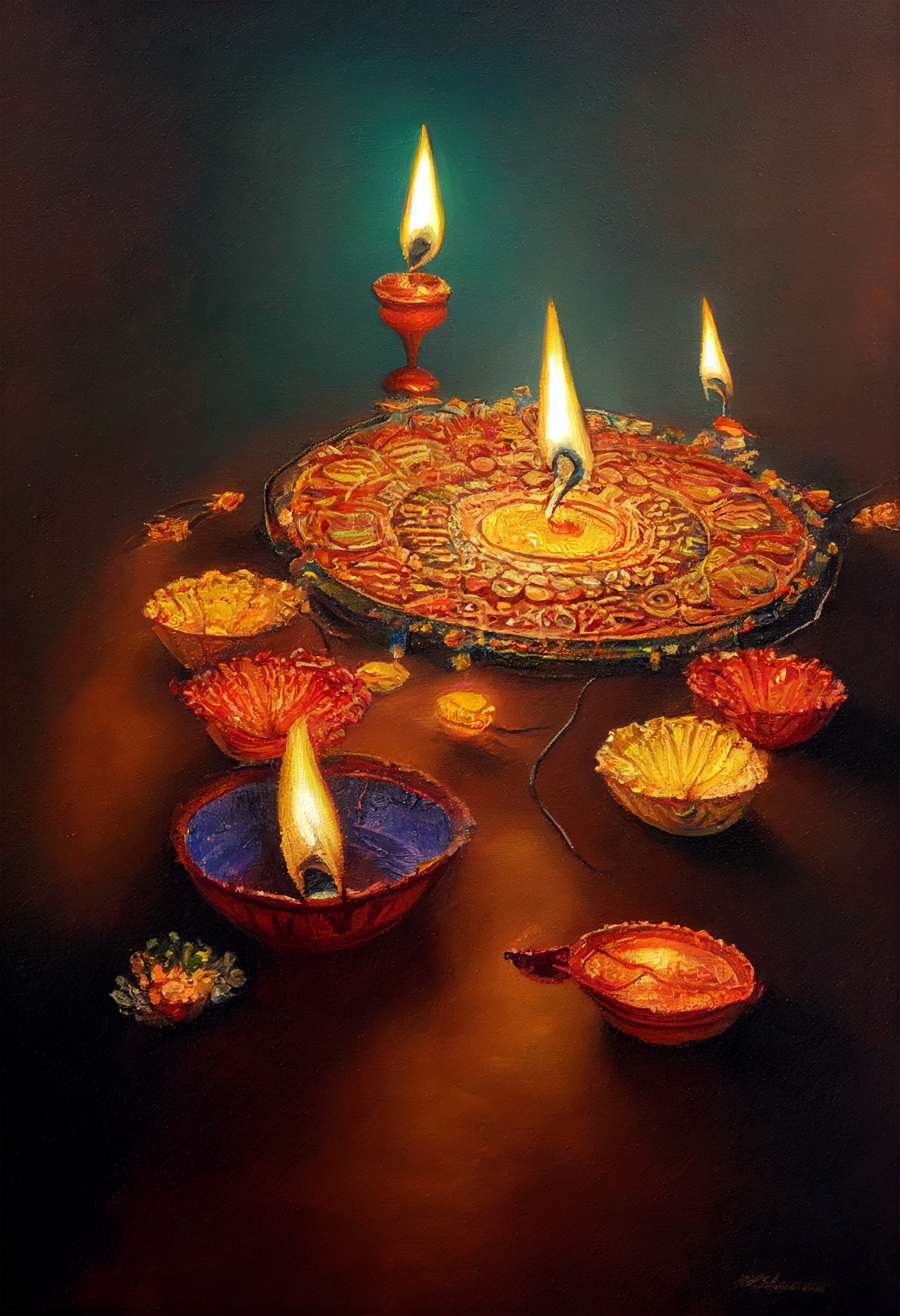 Diwali Diya Background Image
