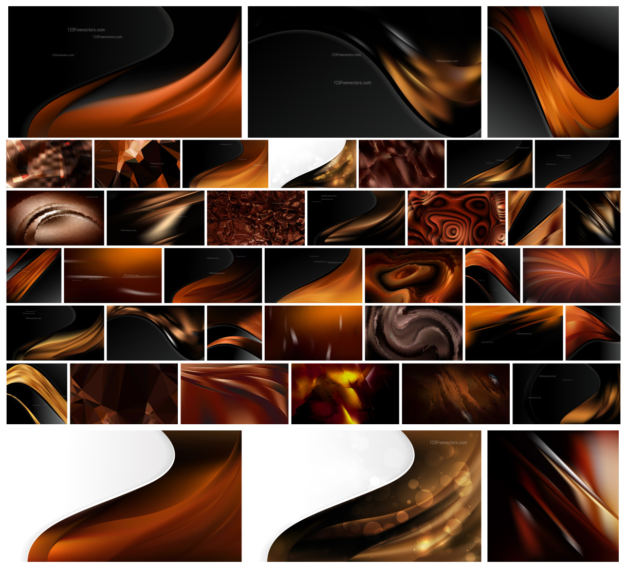Cool Brown : An Exploration of 41 Free Unique Designs