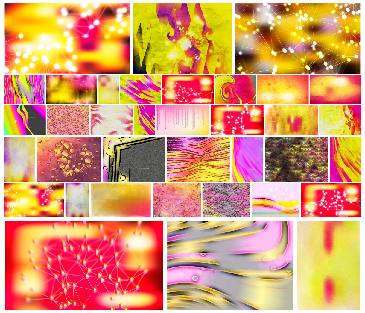Vibrant Fusion: A Creative Collection of Pink and Yellow Design Backgrounds