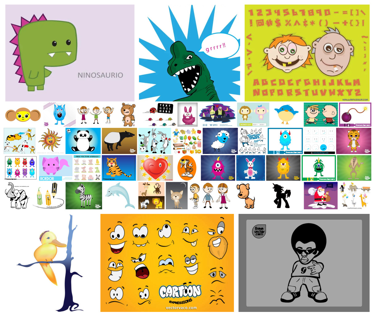 Explore Our Vibrant Collection: Alluring Cartoons Vector Compilation