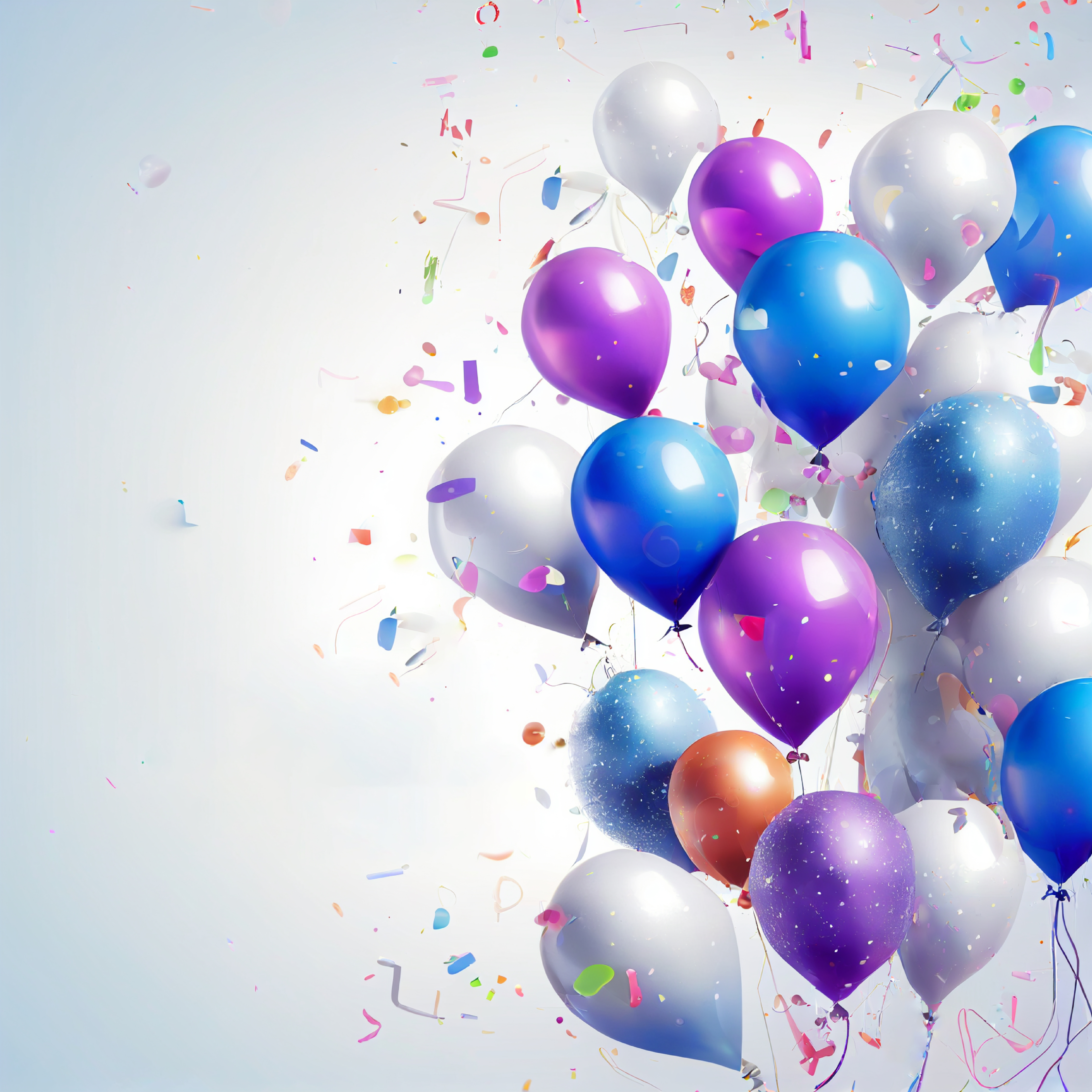 Birthday Balloons Background Image