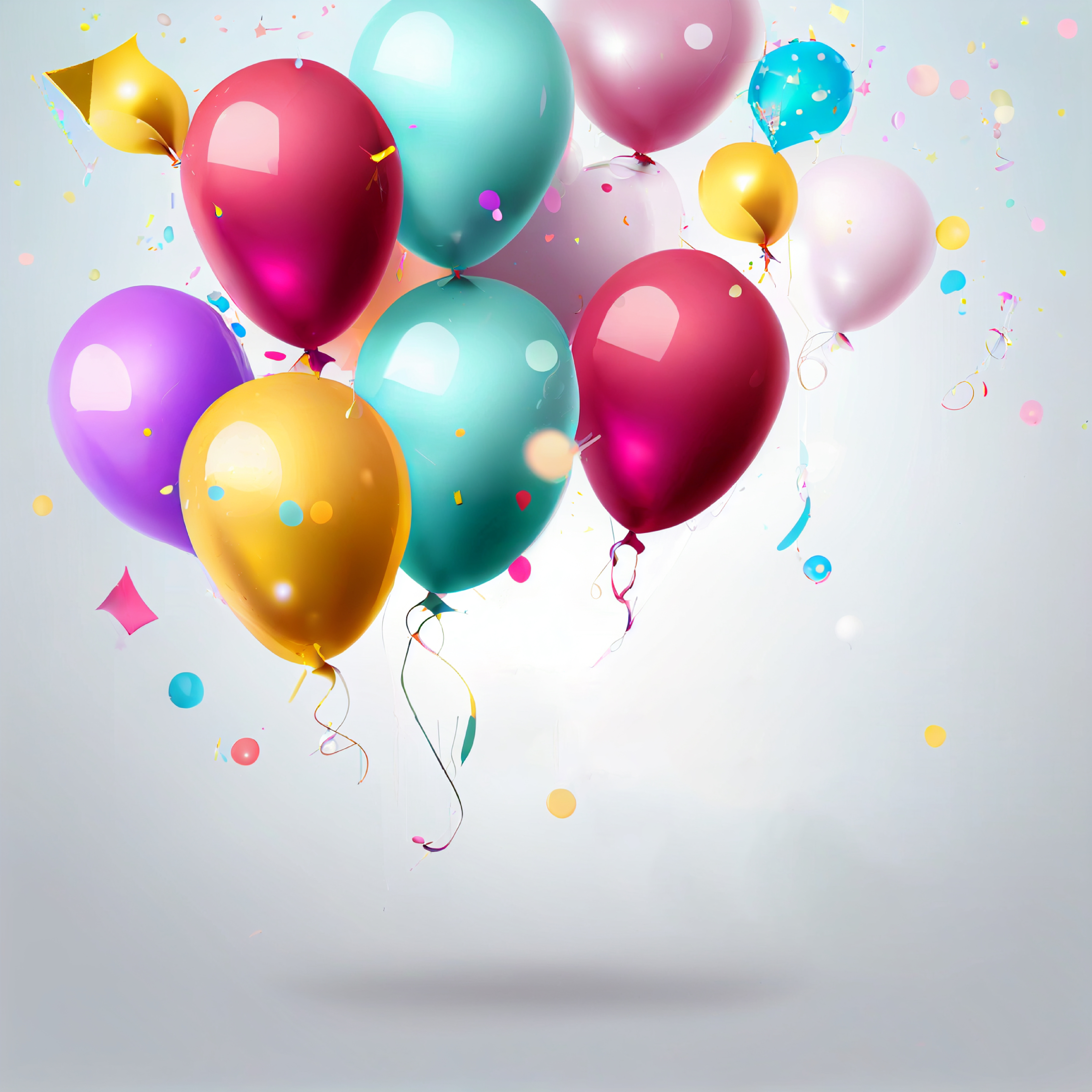 Happy Birthday Balloons Background Image