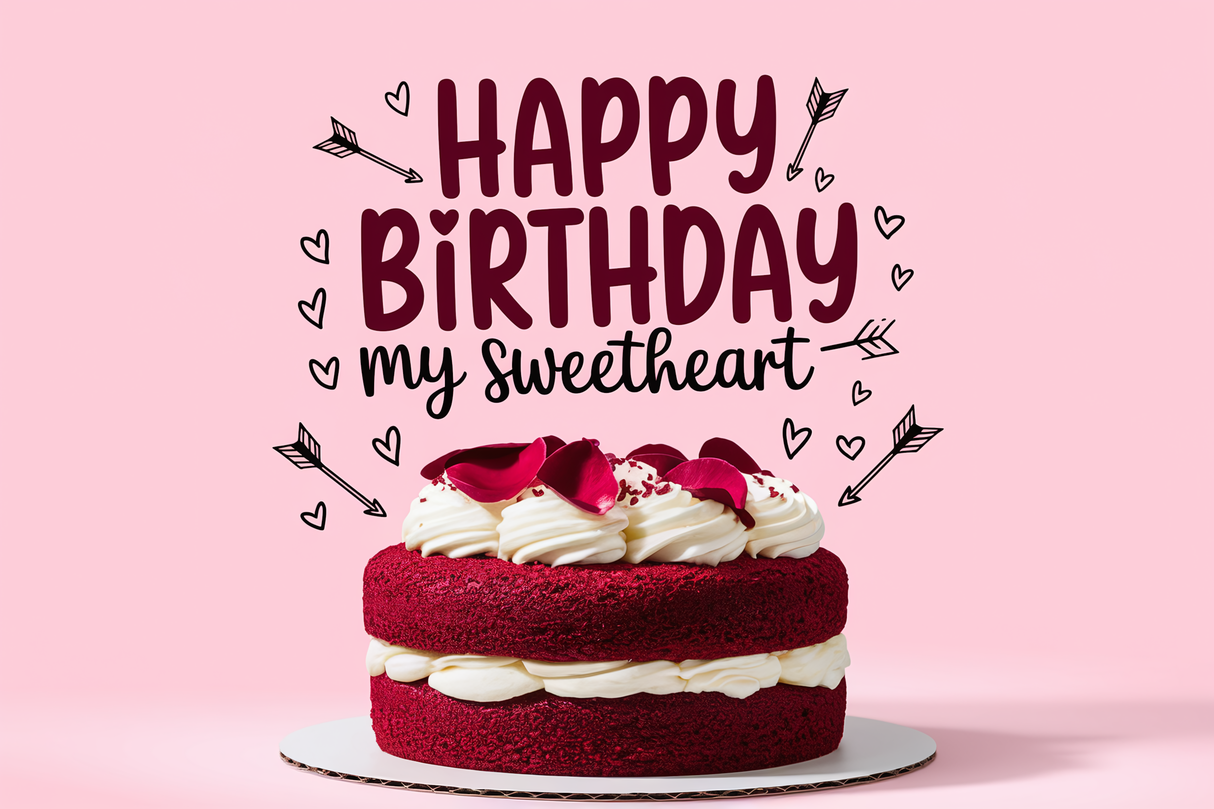 Happy Birthday My Sweetheart Cake