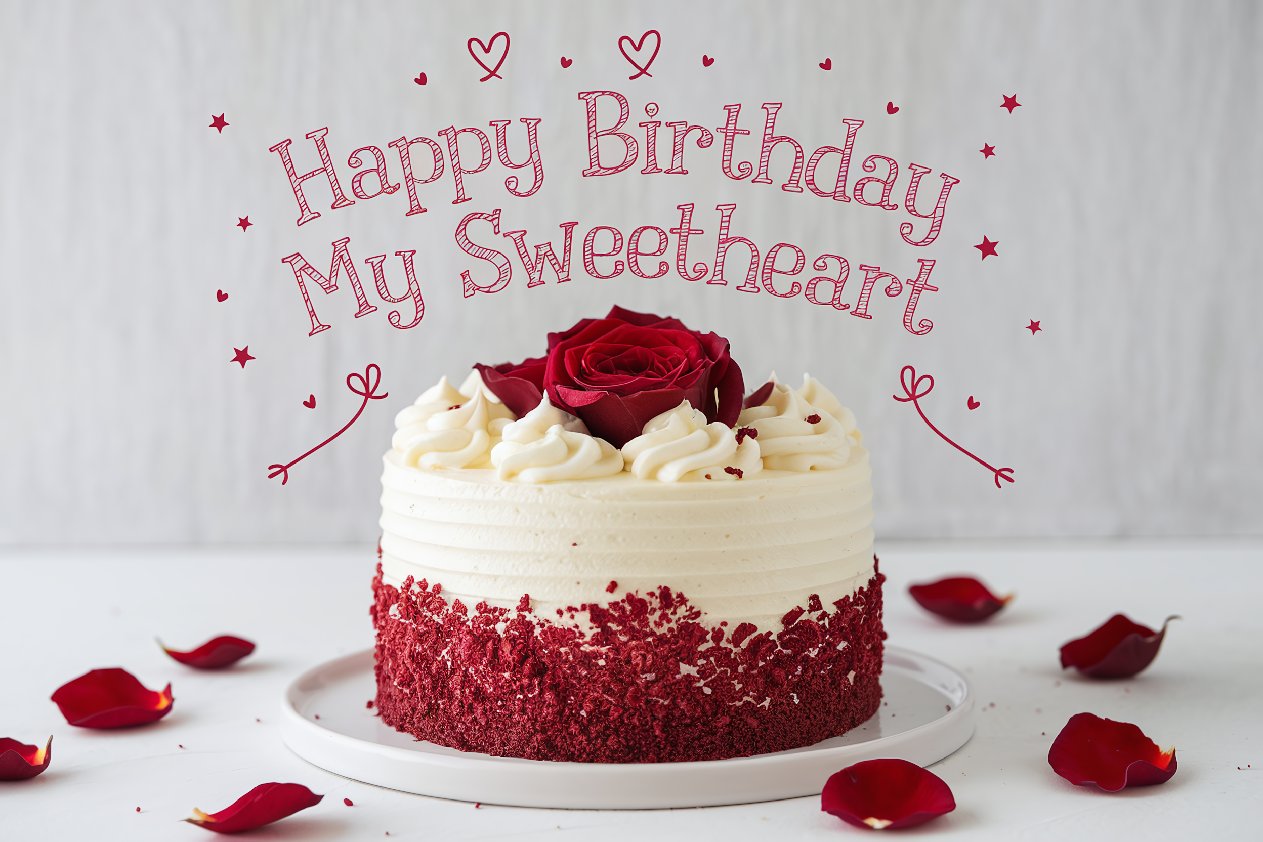 Happy Birthday My Sweetheart Cake