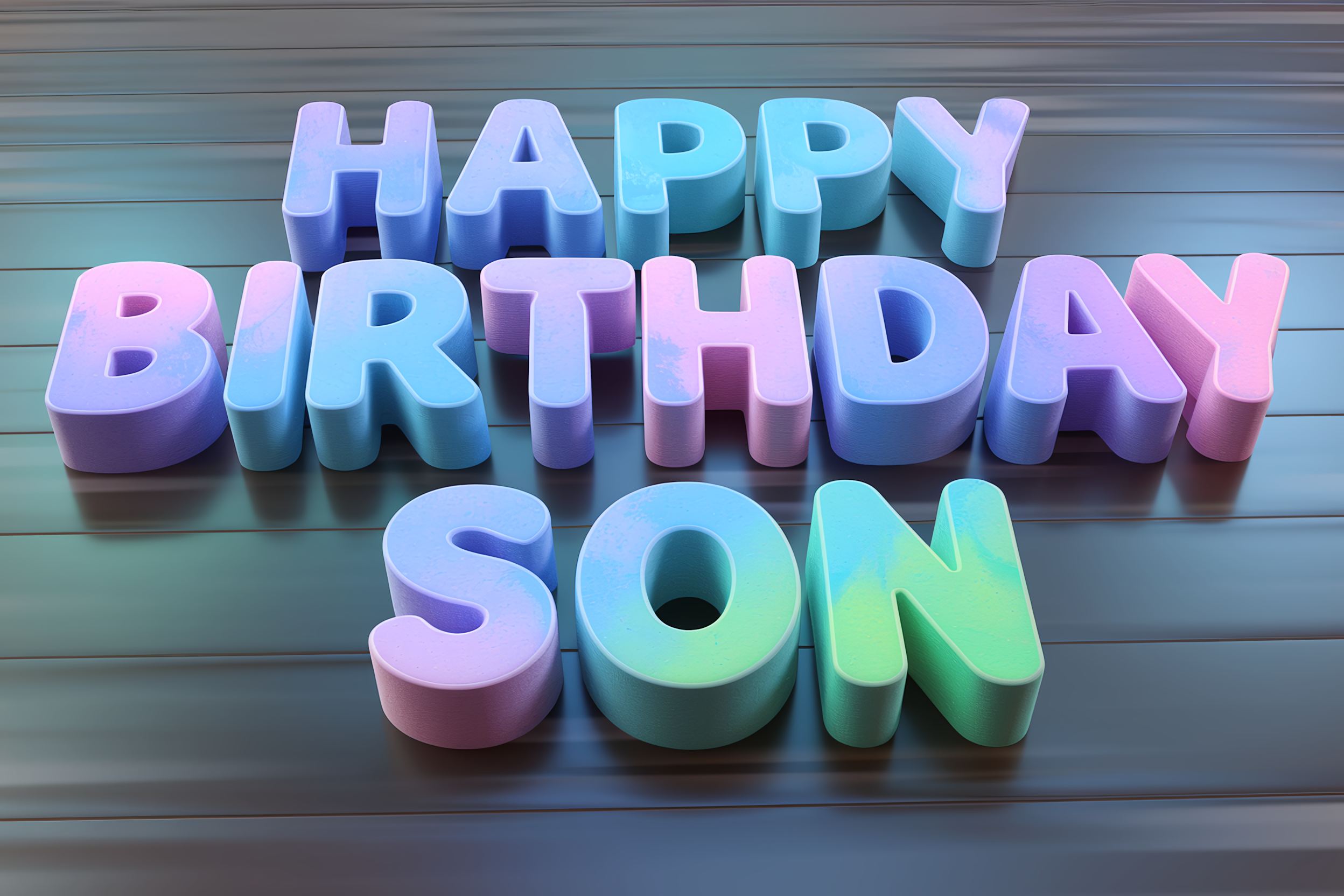 3D Happy Birthday Son Text