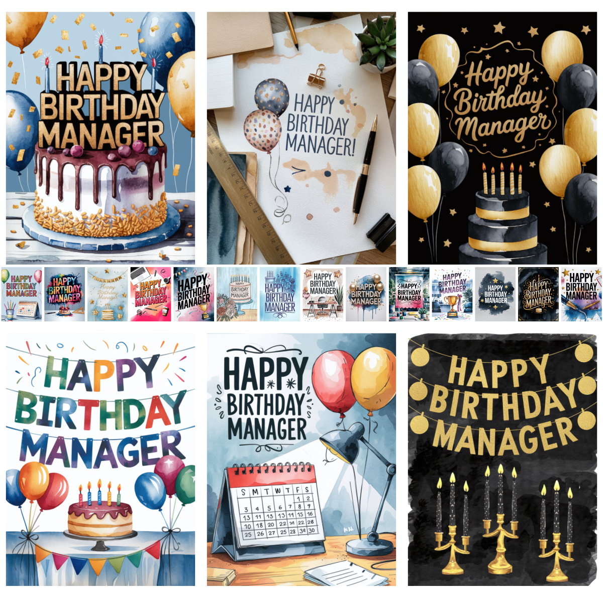 Celebrate Your Manager’s Birthday with 20 Free and Unique Watercolor Designs!