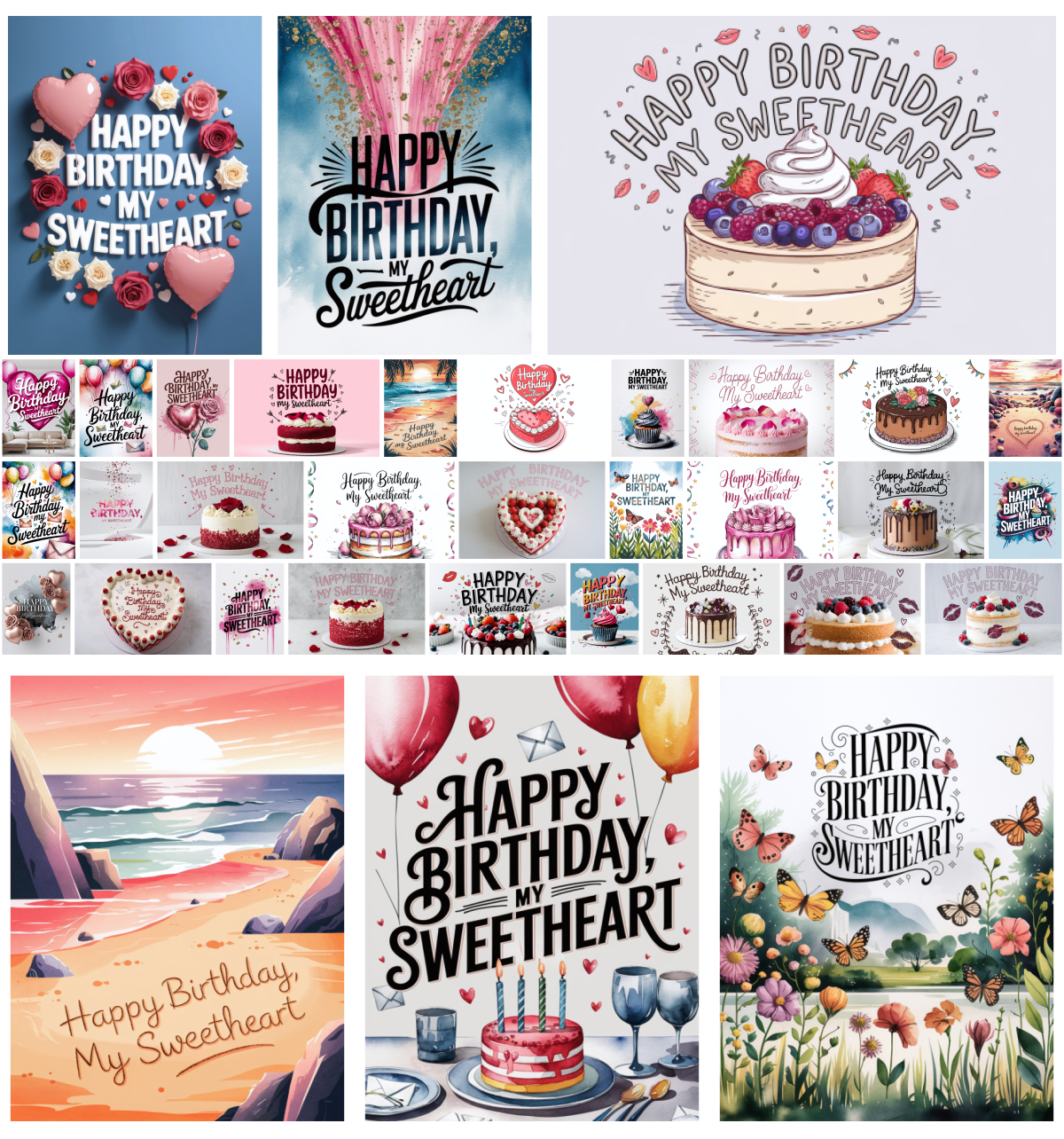 34 Free “Happy Birthday My Sweetheart” Designs for the Perfect Celebration.