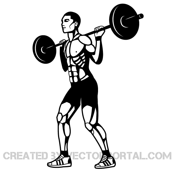 Weightlifting Vector Clip Art
